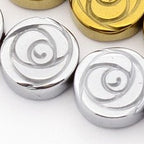 Electroplate Non-magnetic Hematite Beads - Rose - 8x3mm - 5 per bag