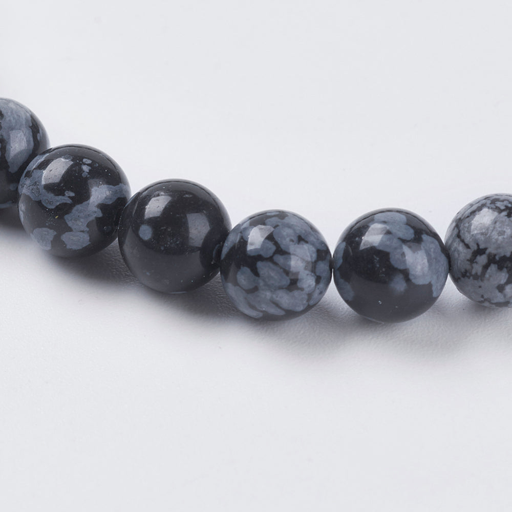Natural Snowflake Obsidian Round