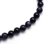 Synthetic Blue Goldstone Beads - Round - 6mm