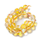 Gold Synthetic Moonstone Beads - Round - 8mm - 12 per bag