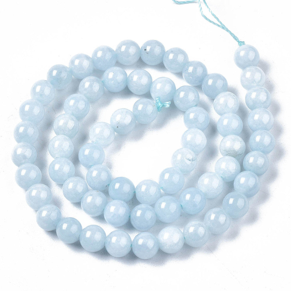 Natural Chalcedony Beads - Round - 6-7mm - 16 per bag