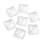 Transparent Glass Square Cabochons