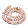  Dark Salmon Faceted Electroplated Glass - AB Plated Rondelle - 7x5mm - Appx 65 per strand