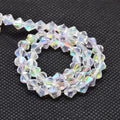 Clear AB Imitate Austrian Crystal Electroplate Glass Bead - Grade AA - Faceted Bicone - 4x4mm - Appx 93 per strand