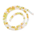 Yellow AB Transperant Electroplate Glass Beads - Round - 4-4.5mm - Appx 100 per strand