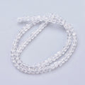 Clear Glass Bead  - Faceted Cube -  4x4x4mm - Appx 98 per strand