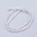 Clear Glass - Faceted Rondelle - 4x3mm - Appx 113 per strand