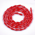 Opaque Glass Beads - Faceted Teardrop - 9-10x4mm - Appx 70 per strand