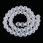 Clear Transparent Frosted Glass Beads Round