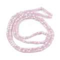 Pink Frosted Crackle Glass Beads - Rondelle - 4.5x3.5mm - Appx 222 per strand