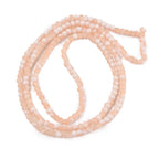 Light Salmon Frosted Crackle Glass Beads - Rondelle