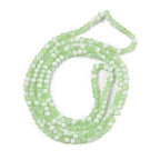 Pale Green Frosted Crackle Glass Beads - Rondelle