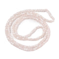 Misty Rose Frosted Crackle Glass Beads - Rondelle - 4.5x3.5mm - Appx 222 per strand