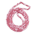 Violet Red Frosted Crackle Glass Beads - Rondelle - 4.5x3.5mm - Appx 222 per strand