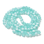 Turquoise Crackle Glass Beads Rondelle