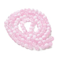 Flamingo Crackle Glass Beads - Rondelle - 8mm - Appx 108 per strand