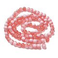 Light Coral Crackle Glass Beads - Rondelle - 8mm - Appx 108 per strand
