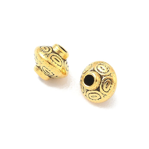 Antique Golden Tibetan Style Alloy Spacer Bead