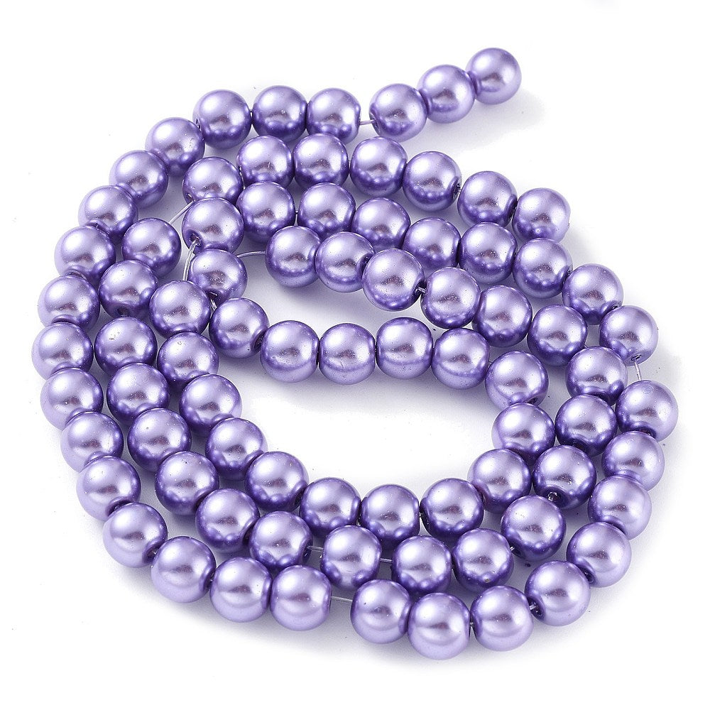 Medium Purple Glass Pearl