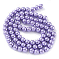 Medium Purple Glass Pearl - Round - 8mm - 25 per bag