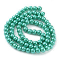 Light Sea Green Glass Pearl - Round - 10mm - Appx 87 per strand