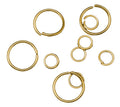 Iron Jump Rings and Split Rings - Nickel Free - Golden Color - 4-20x0.6-11.5mm - 10 grams per bag