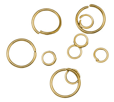 Iron Jump Rings and Split Rings - Nickel Free - Golden Color - 4-20x0.6-11.5mm - 10 grams per bag