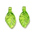Green Yellow Transparent Acrylic - Leaf - 10.5x5x3.5mm - 100 per bag