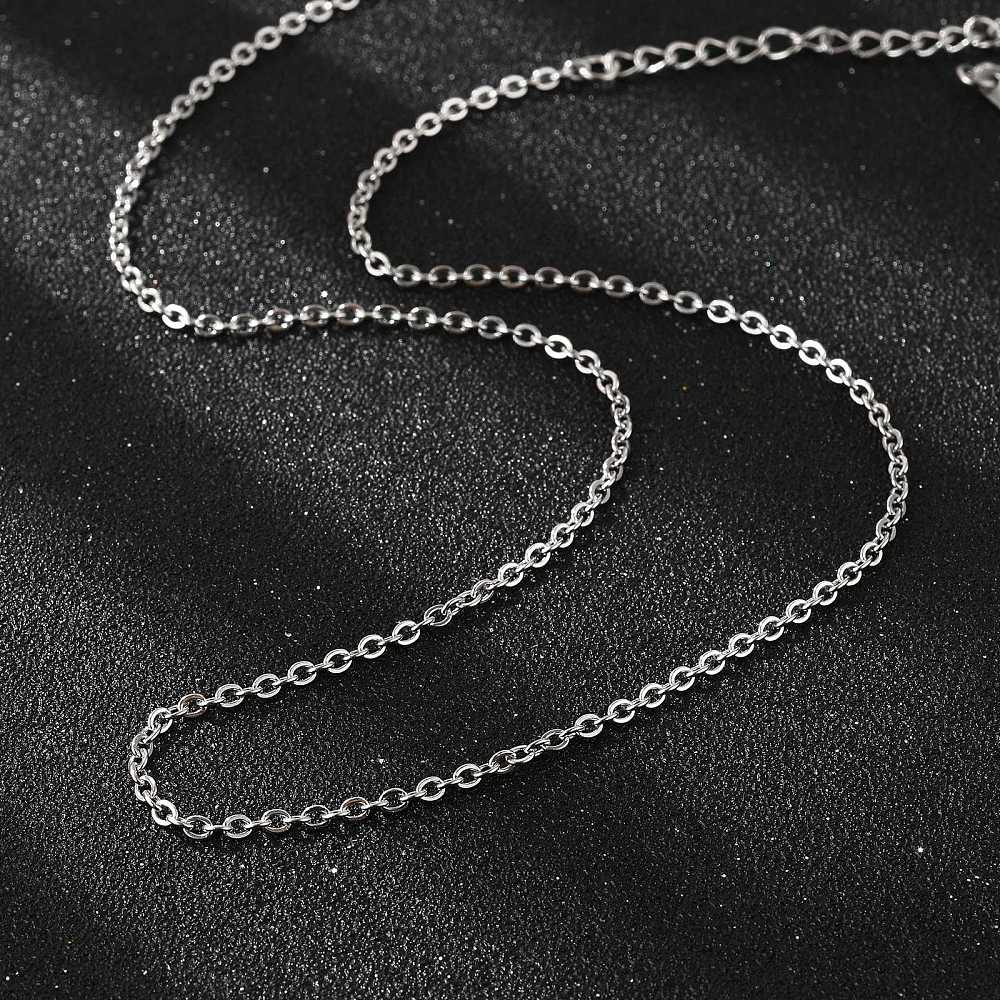 Non-Tarnish 304 Stainless Steel Cable Chain Necklace - 16.26 inch