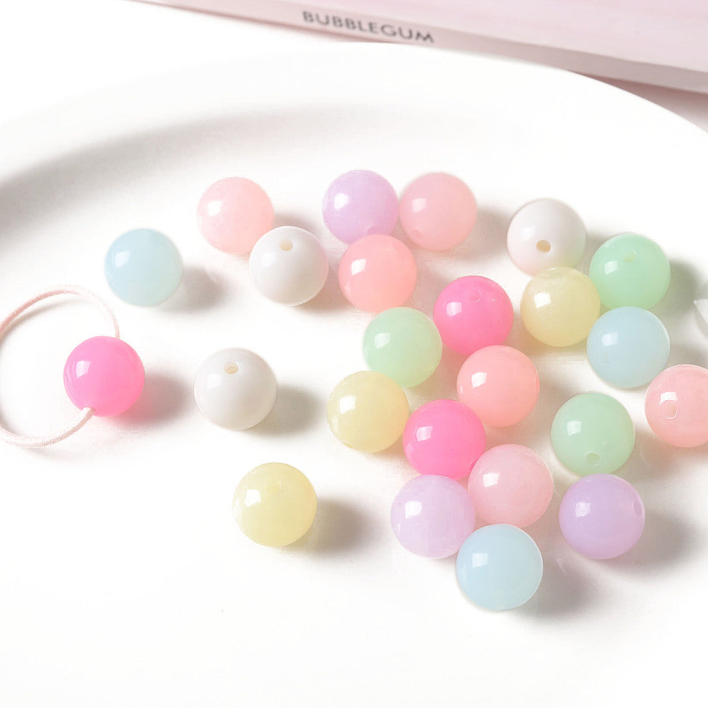 Mixed Color Opaque Acrylic Beads - Round - 16mm - 10 per bag