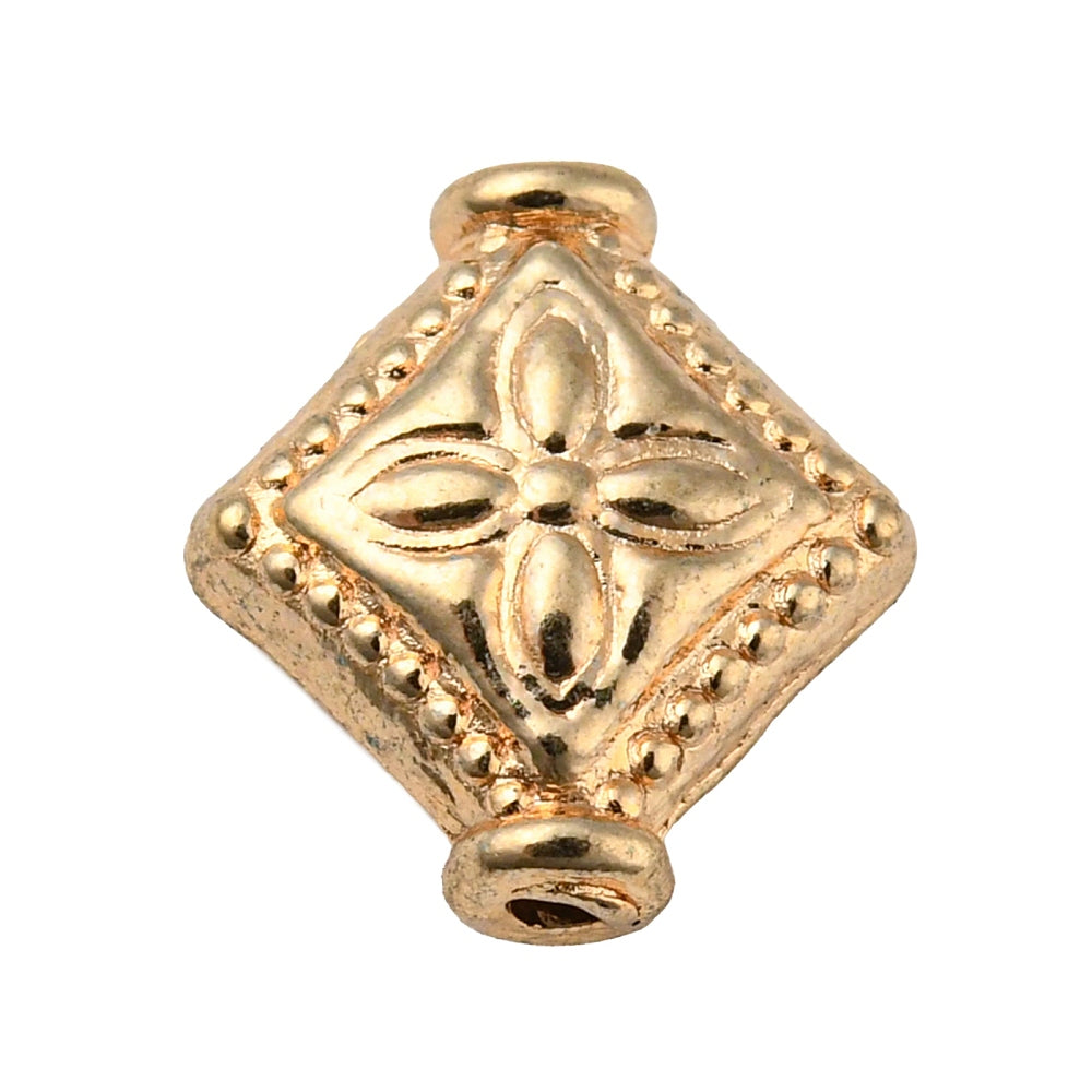 Rhombus with Flower - Light Gold