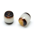 Coconut Brown Resin Bead - Column - 10x10mm - 10 per bag