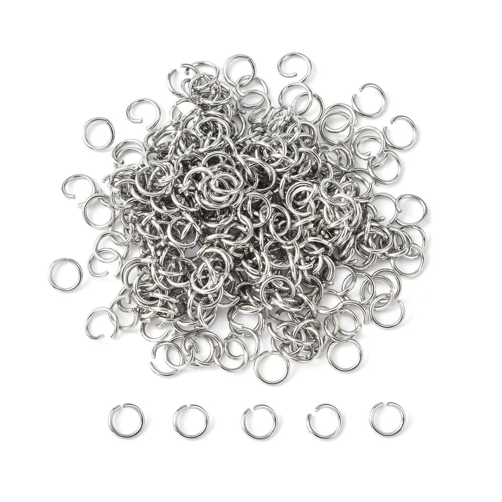 Tarnish Resistant 304 Stainless Steel Open Jump Ring - 20 Gauge - 6x0.8mm - 5 grams per bag