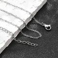 Non-Tarnish 304 Stainless Steel Cable Chain Necklace with Lobster Claw Clasp - 15.9 inch