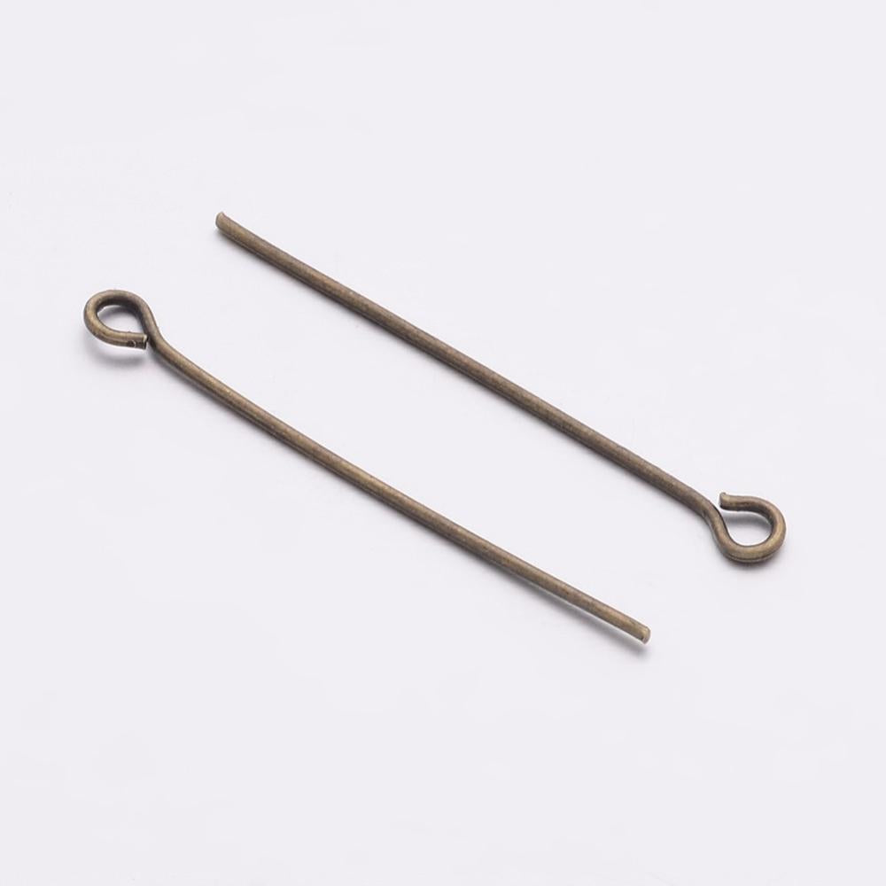Antique Bronze Iron Eye Pin - Cadmium, Nickel, & Lead Free - 30x 0.7mm - 200 per bag