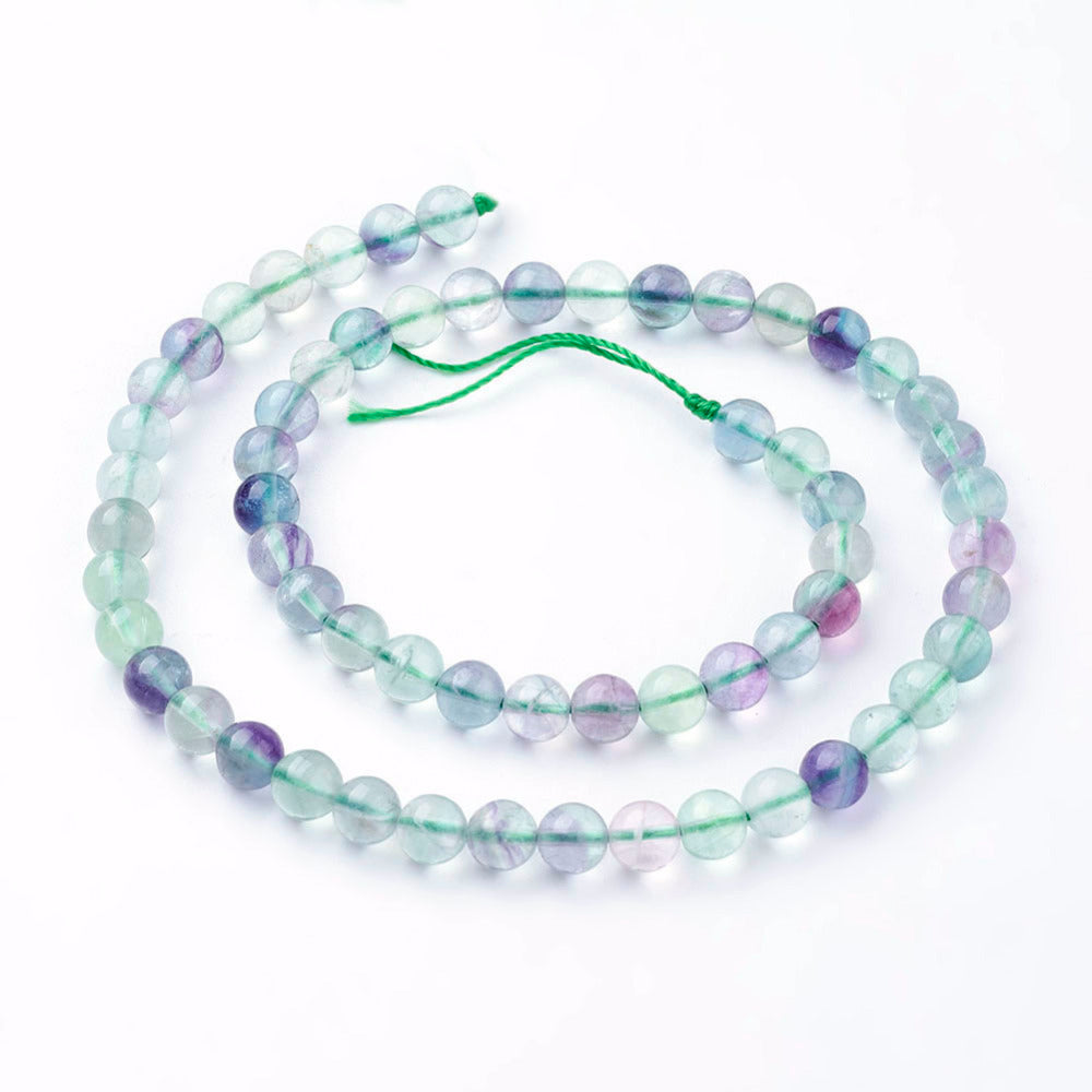 Natural Fluorite Beads - Grade A - Round - 6mm - 10 per bag