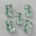Handmade Dark Sea Green Lampwork Beads - Bear -  14x11.5-12x9mm - 10 per bag