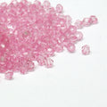 Hot Pink Transparent Acrylic Beads - Faceted Bicone  - 4mm - 10 grams per bag