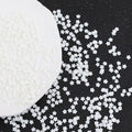 White Luminous Handmade Polymer Clay Cabochons - Sakura - 5x5x1mm -