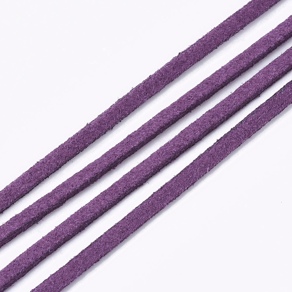 Purple Faux Suede Cord - 2.5-2.8x1.5mm - 1M