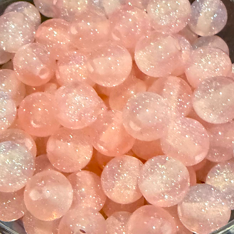 Glitter Gorgonia - Round - 8mm - 50 per bag