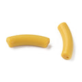 Dark Goldenrod Opaque Acrylic Bead - Curved Tube - 32x10x8mm - 6 per bag