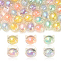 UV Plating Rainbow Iridescent Acrylic Bead - Cat - 16x18.5x14.5-15mm - 4 per bag