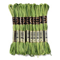6-Ply Polyester Green Segment Embroidery Floss - 0.5mm - Appx 8m per skein