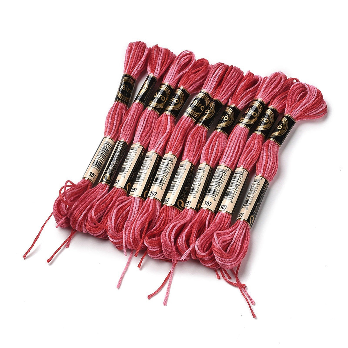 6-Ply Polyester Variegated Carnation Embroidery Floss - 0.5mm - Appx 8m per skein