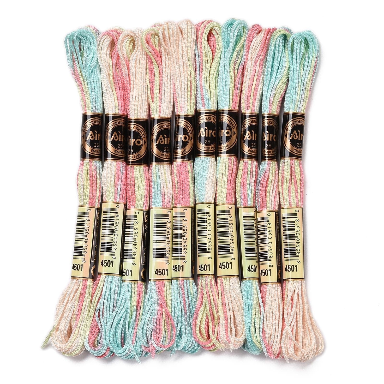 6-Ply Polyester Cyan Segment Embroidery Floss - 0.5mm - Appx 8m per skein