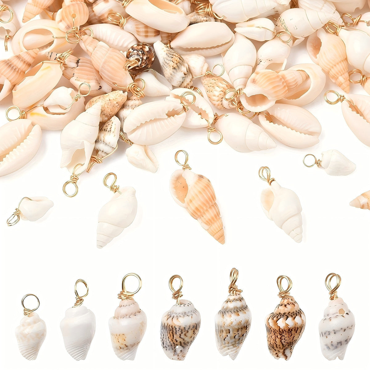 Mixed Shell Pendant Copper Wire