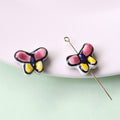 Handmade Porcelain Bead - Butterfly - 18x13mm