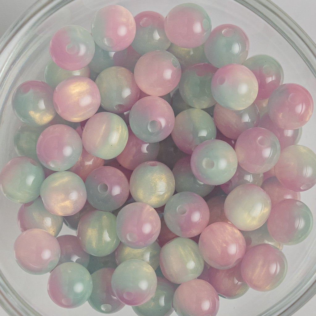 Cat Eye Gorgonia 8mm Pink Sage and Blue Lagoon