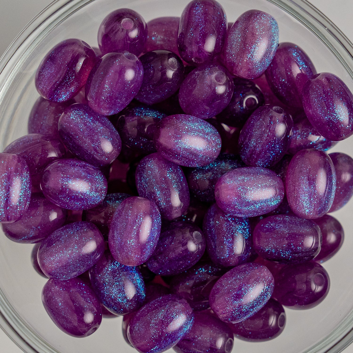 Glitter Gorgonia - Oval - 10.5x8mm - 25 per bag